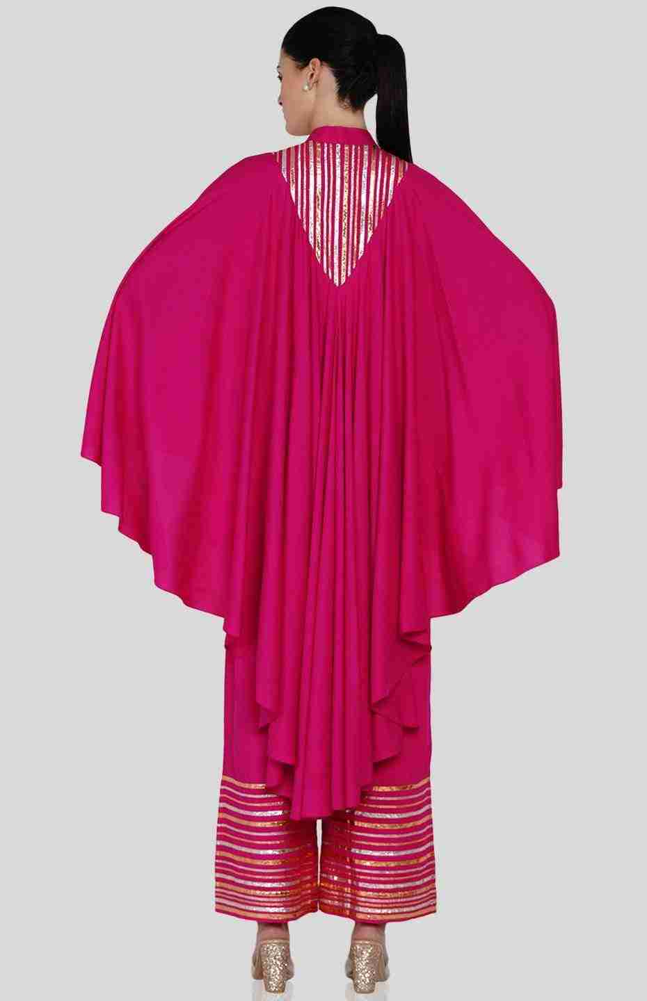 Pink Barcode V Neck Long Shirt
