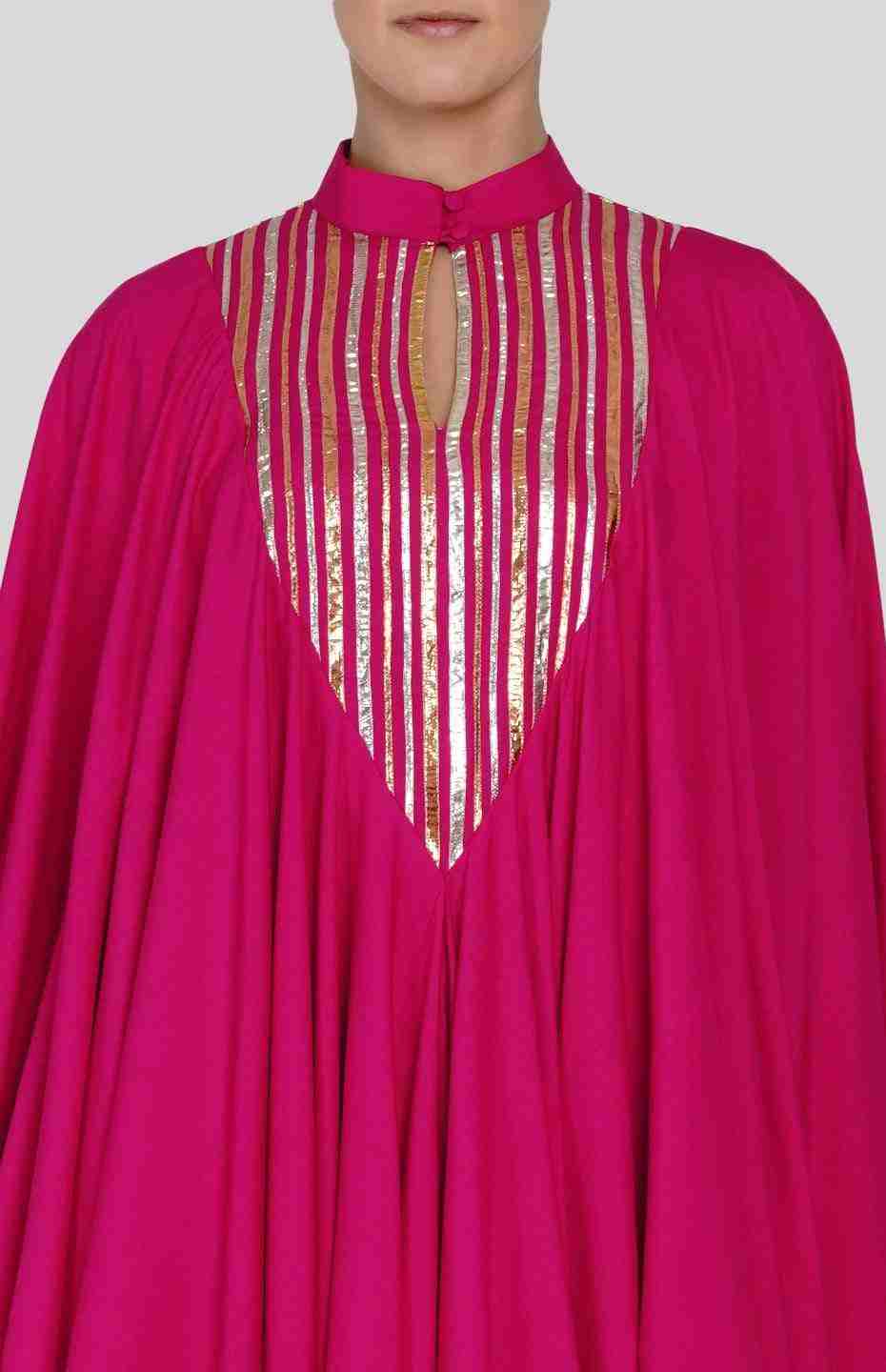 Pink Barcode V Neck Long Shirt