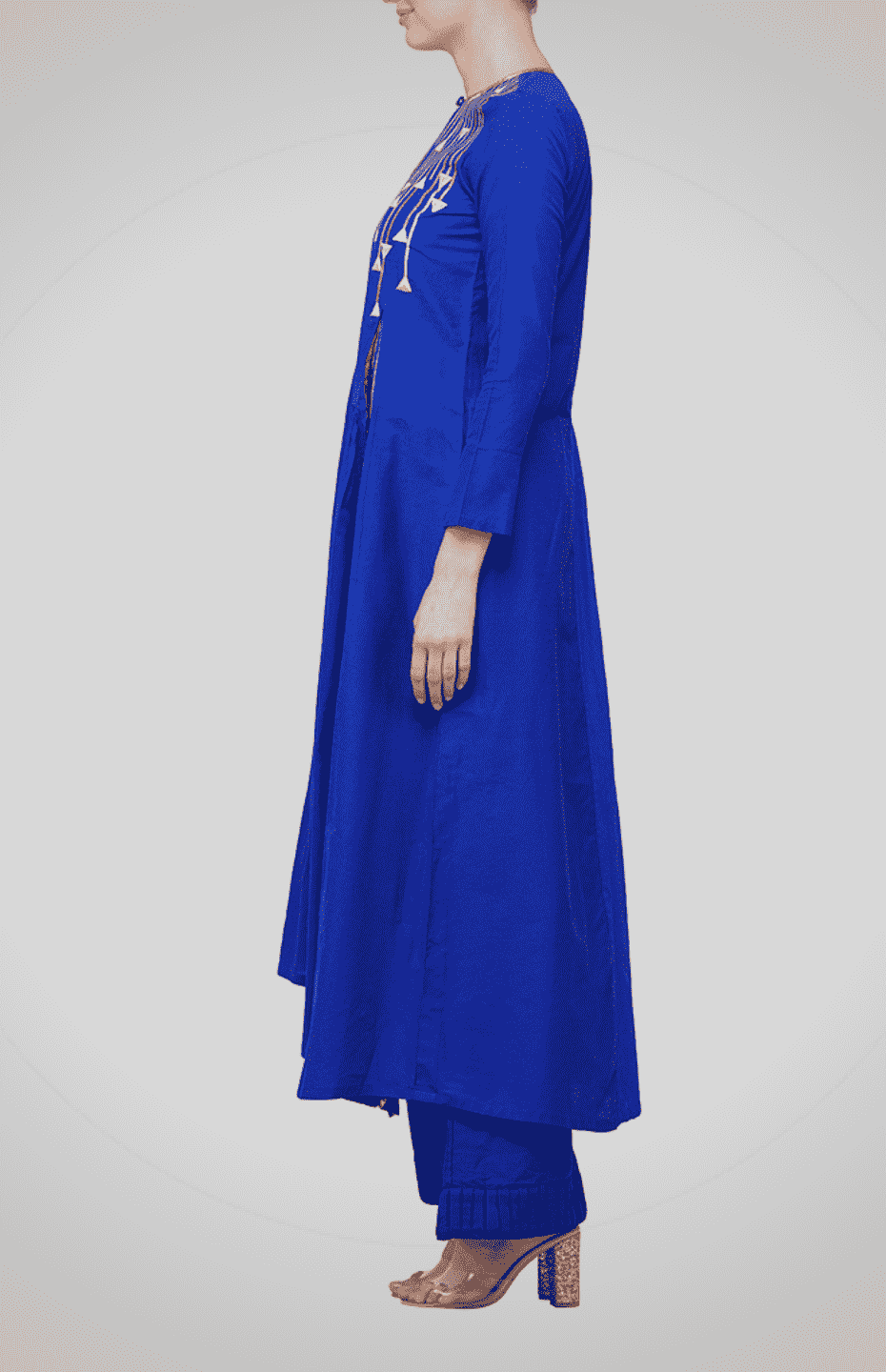 Blue Asymmetrical Go-Dart Kurta