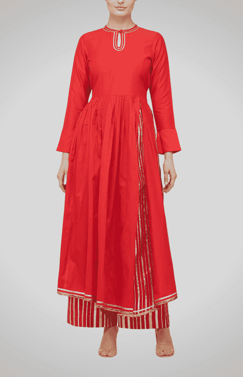 Red Go-Dart Kurta