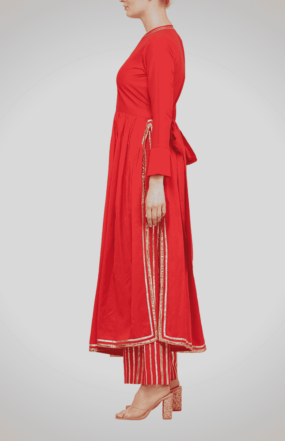 Red Go-Dart Kurta