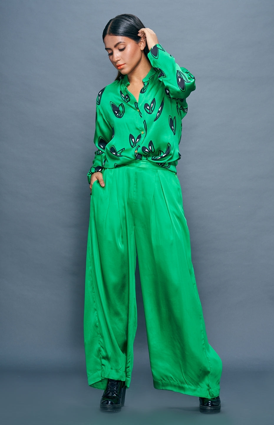 Green High Waisted Pants