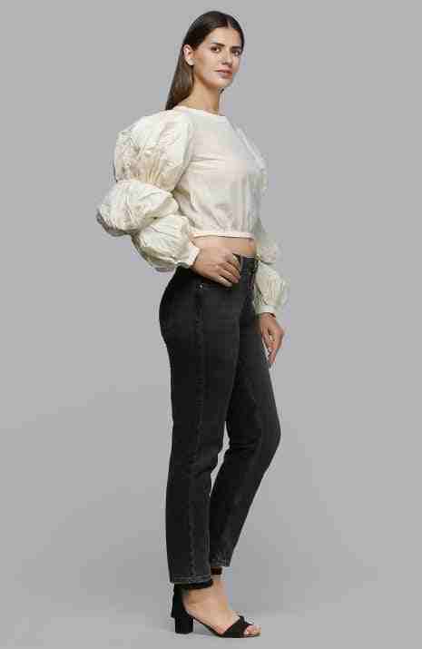 Off-White Bubble Sleeve Blouse