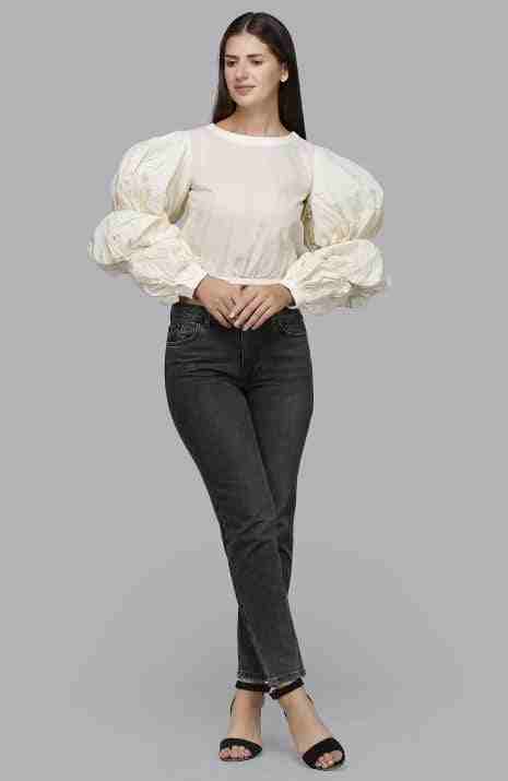 Off-White Bubble Sleeve Blouse