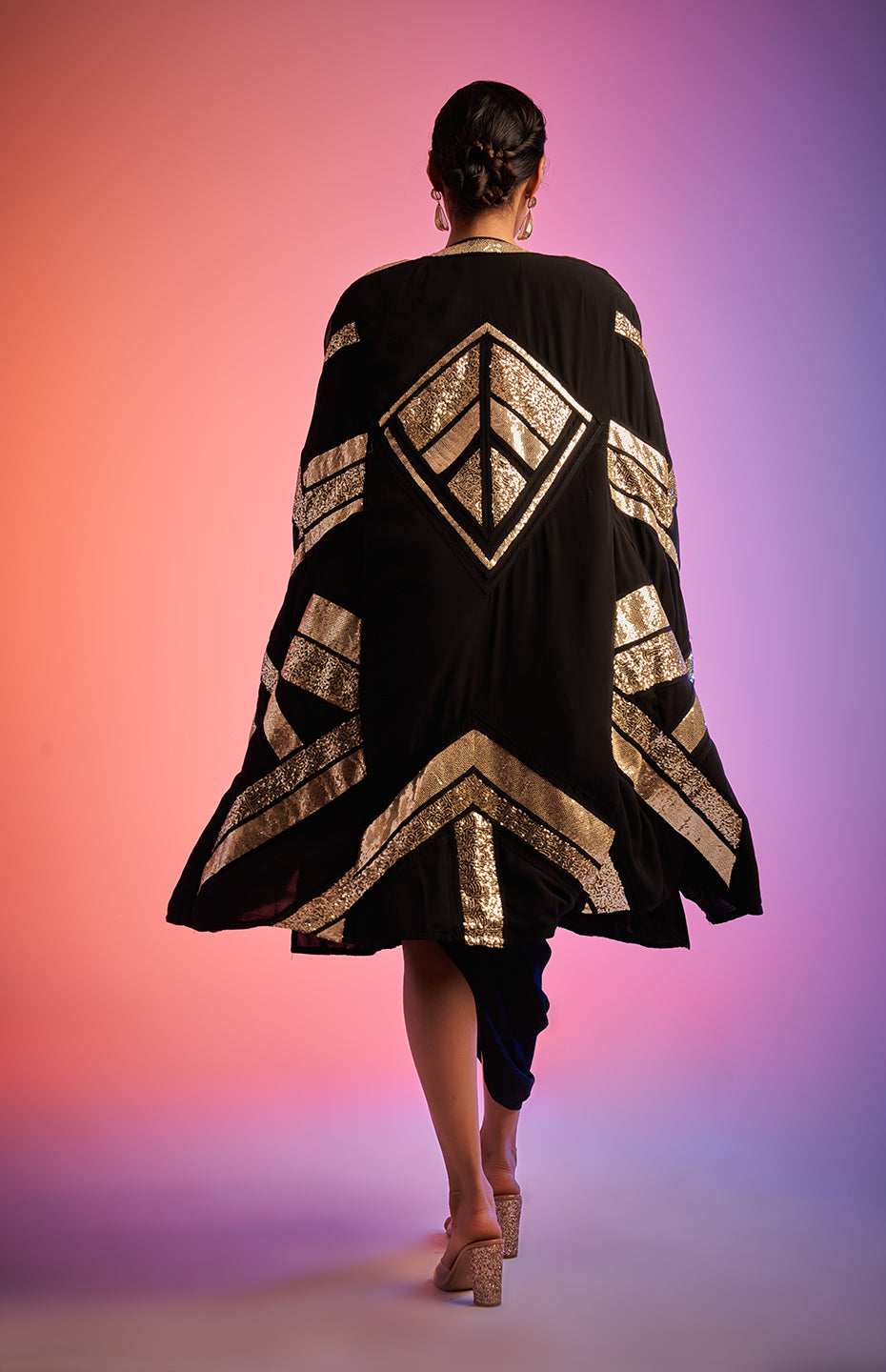 Black Draped Skirt