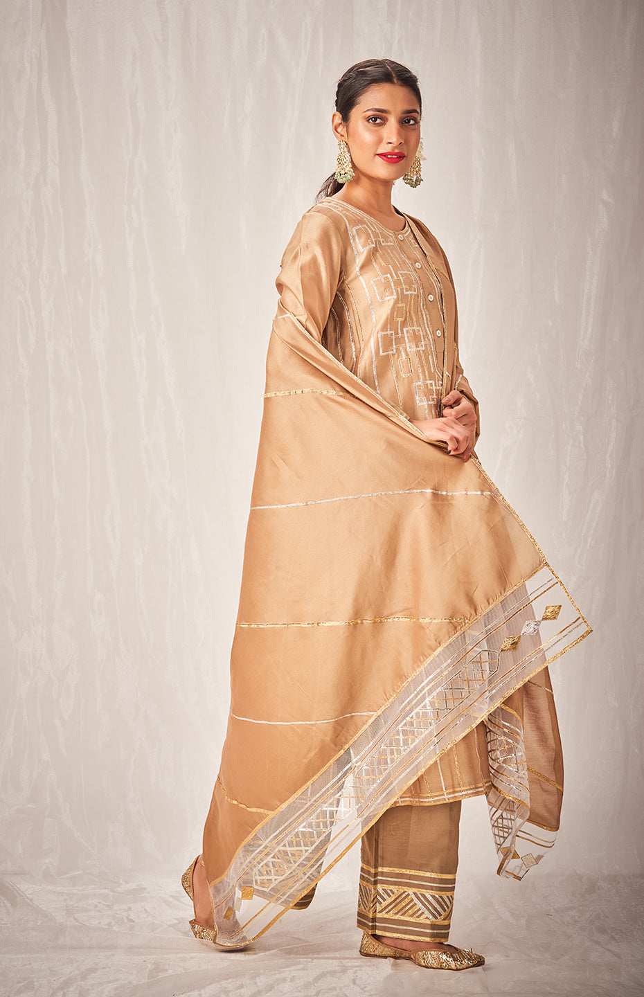 Antique Gold A Line Kurta