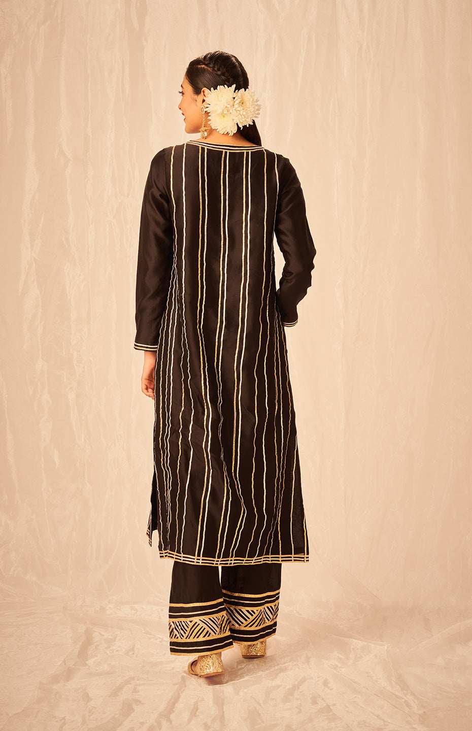 Black A Line Kurta