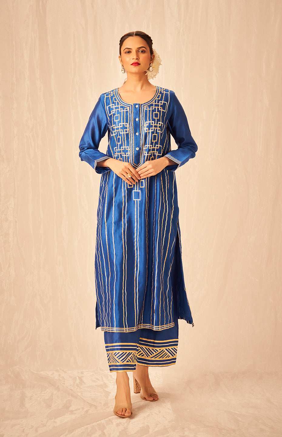 Royal Blue A Line Kurta