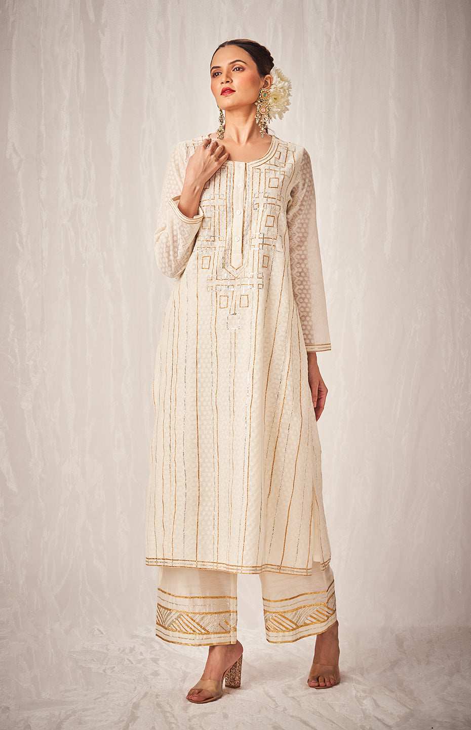 Jamdhani A Line Kurta