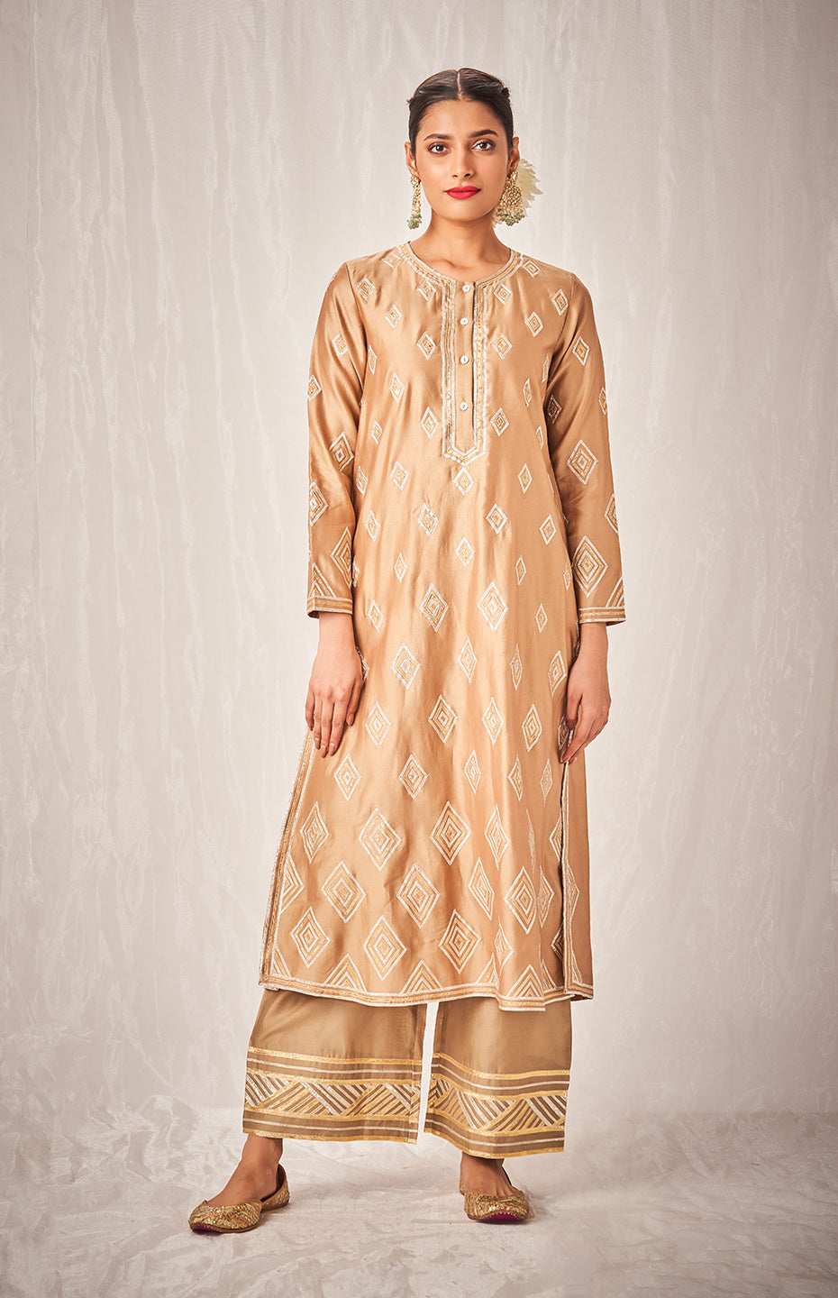 Antique Gold A Line Kurta