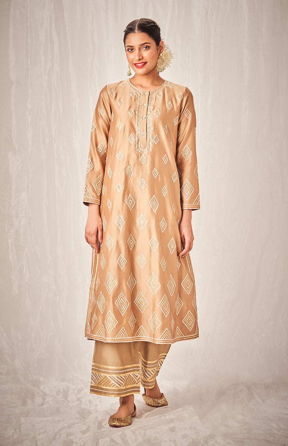 Antique Gold A Line Kurta