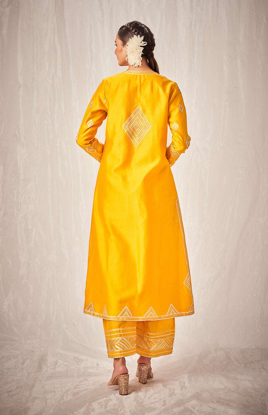 Mustard A Line Kurta