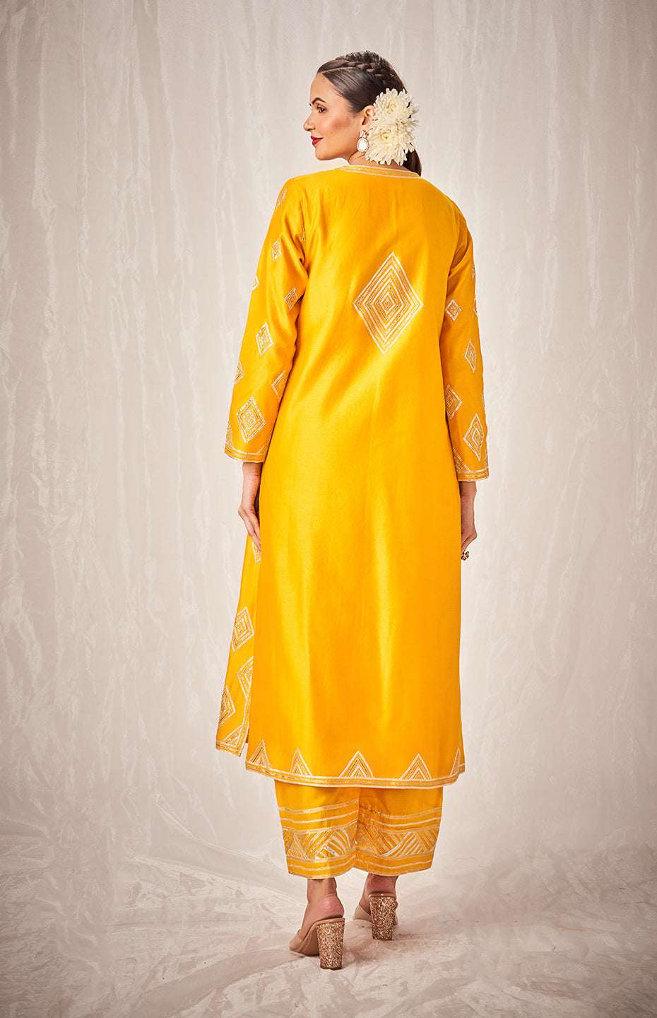 Mustard A Line Kurta