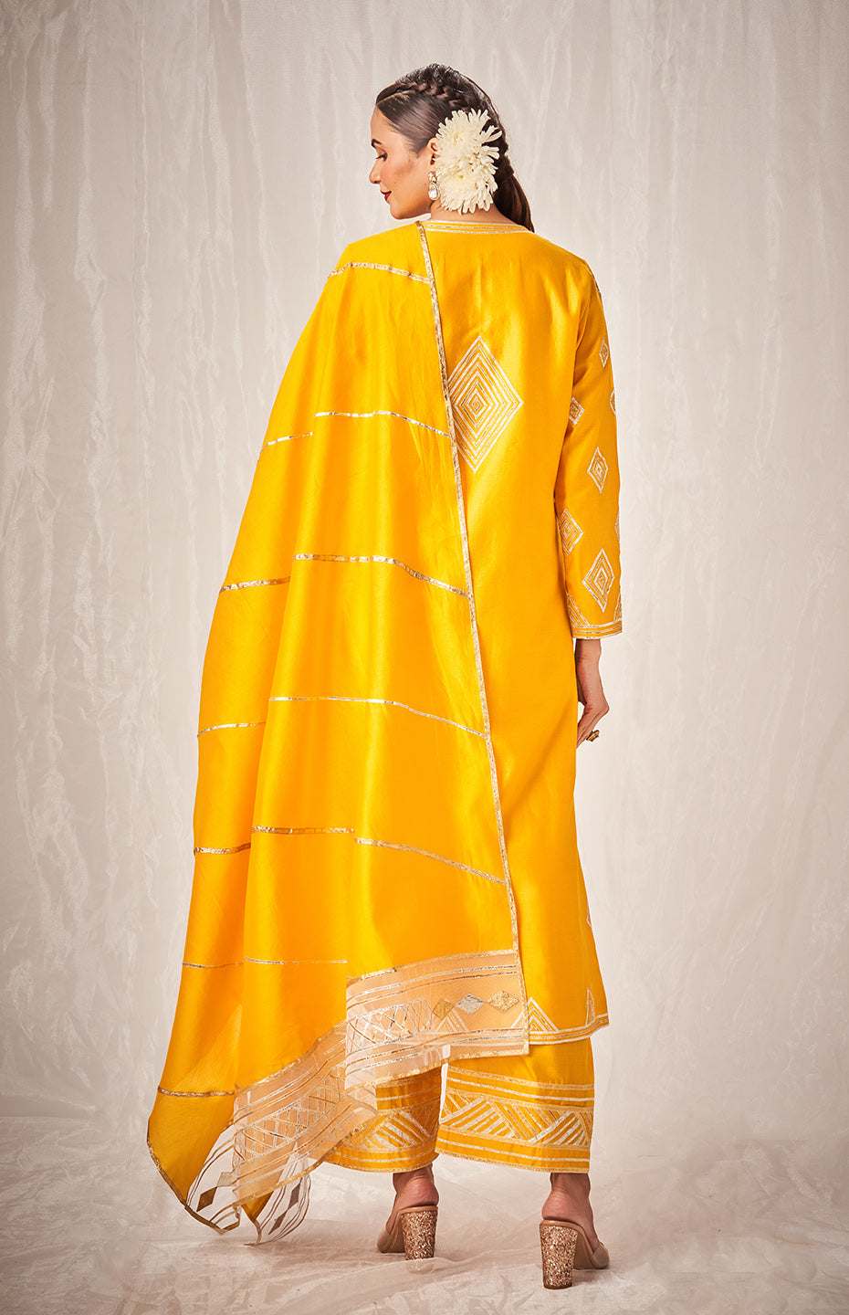 Mustard A Line Kurta