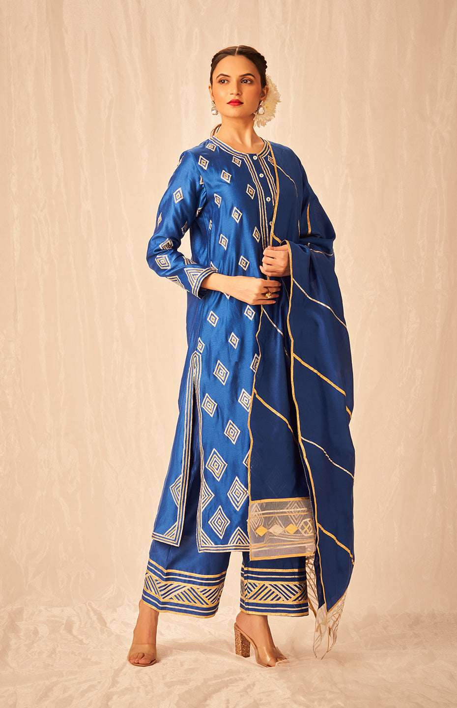 Royal Blue A Line Kurta