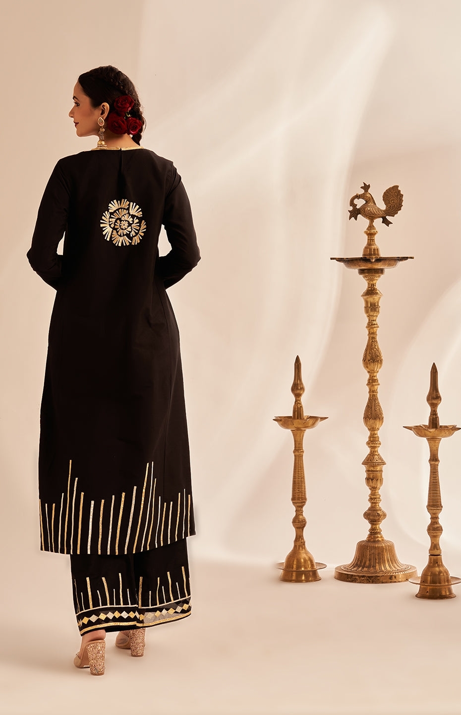 Black Rose Gota Kurta