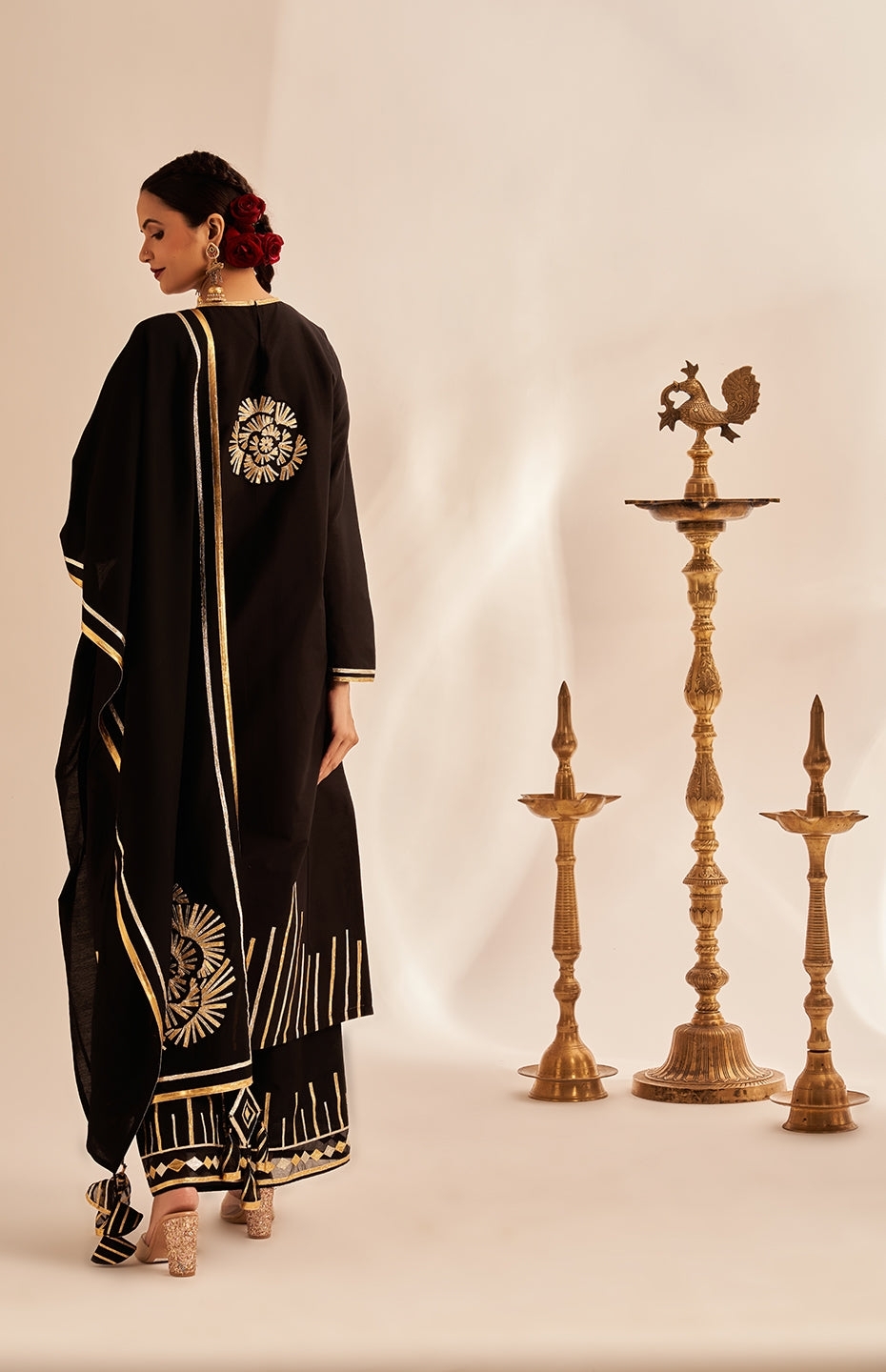 Black Rose Gota Kurta