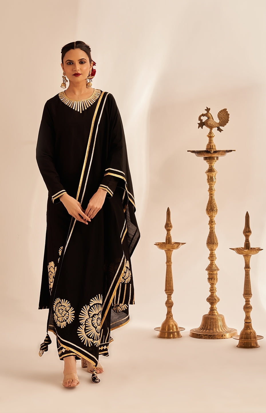 Black Rose Gota Kurta