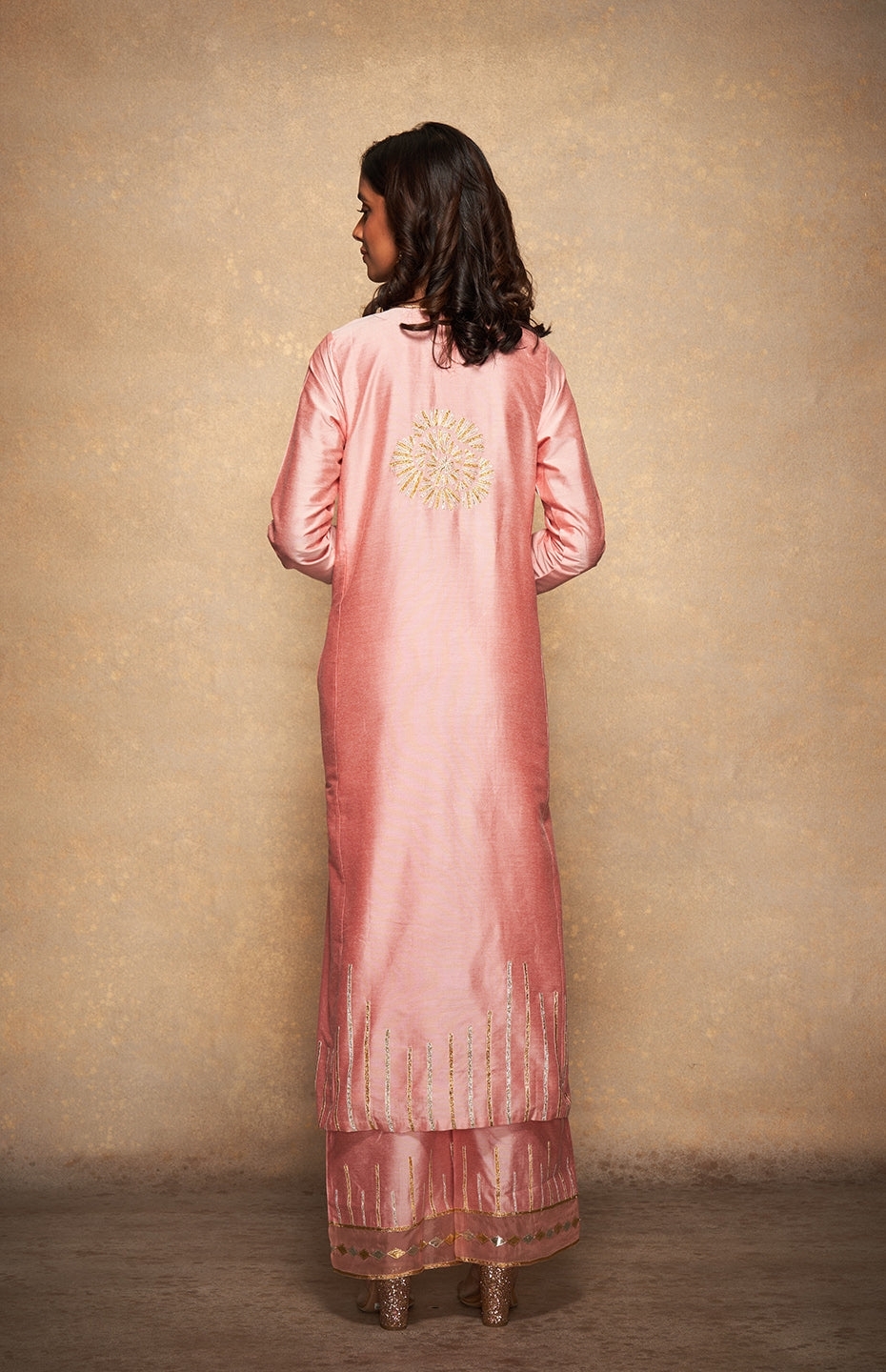 Pink Rose Gota Kurta