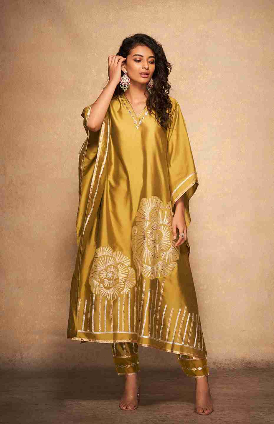 Olive Rose Gota Kaftan