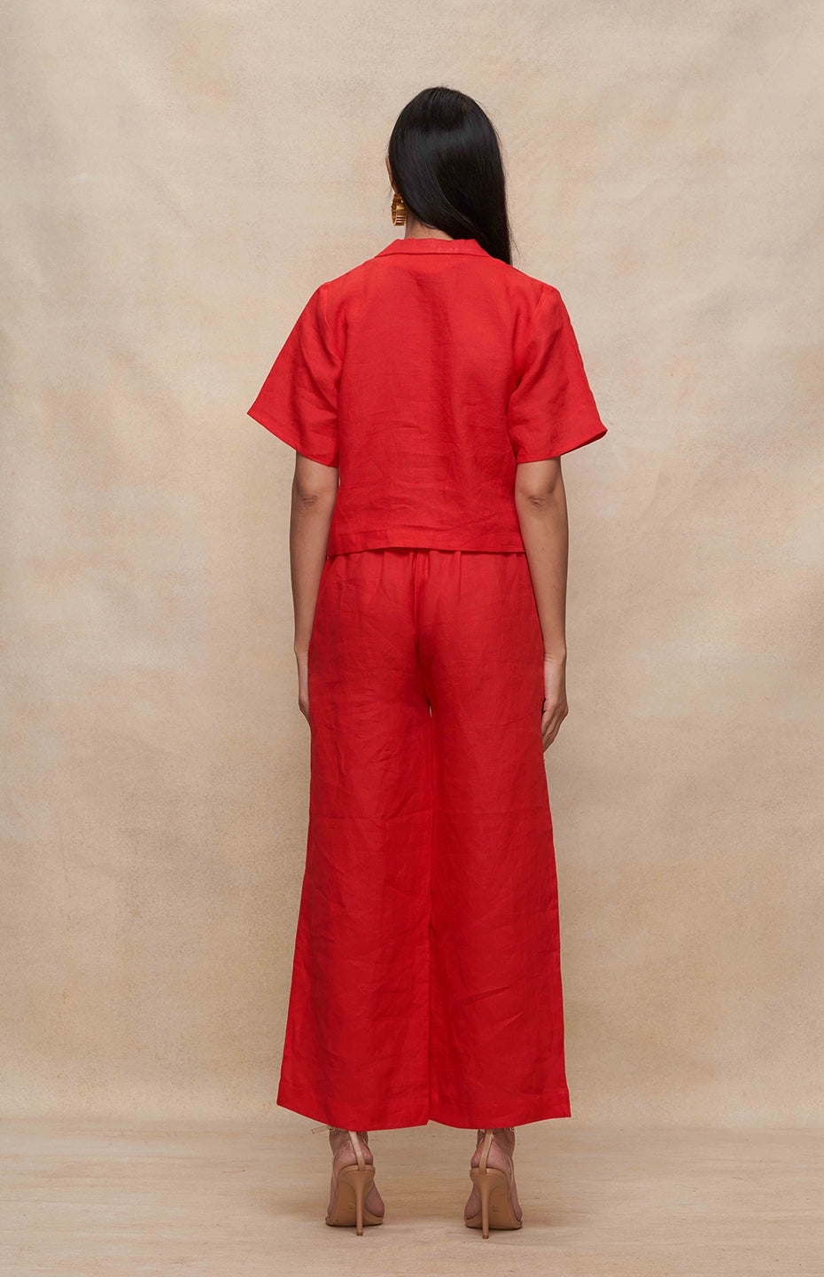 Red Linen Pants