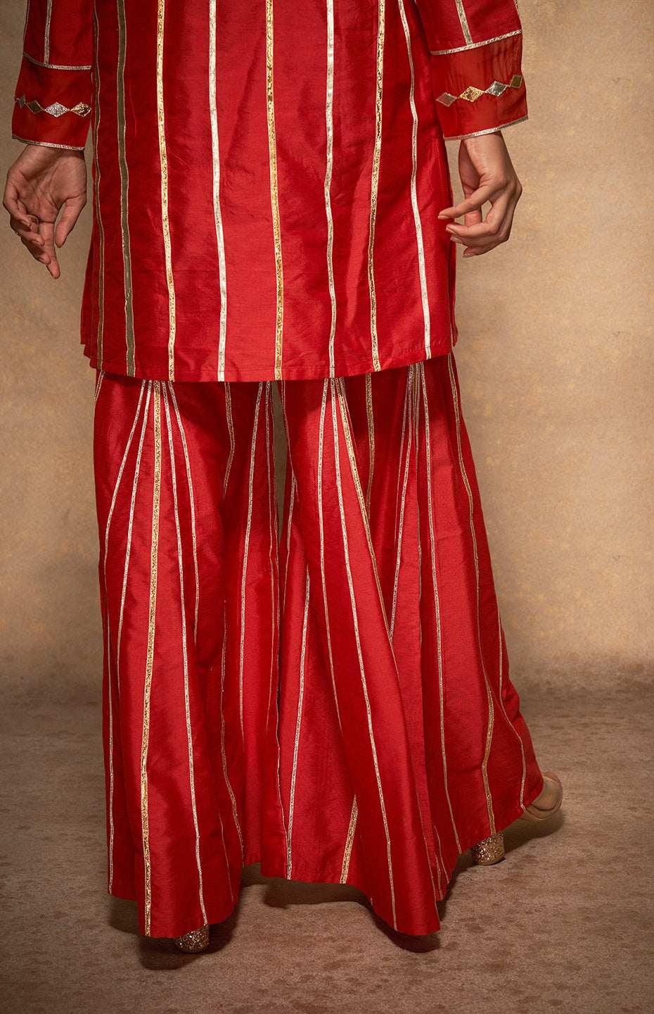 Red Rose Gota Go-Dart Pant