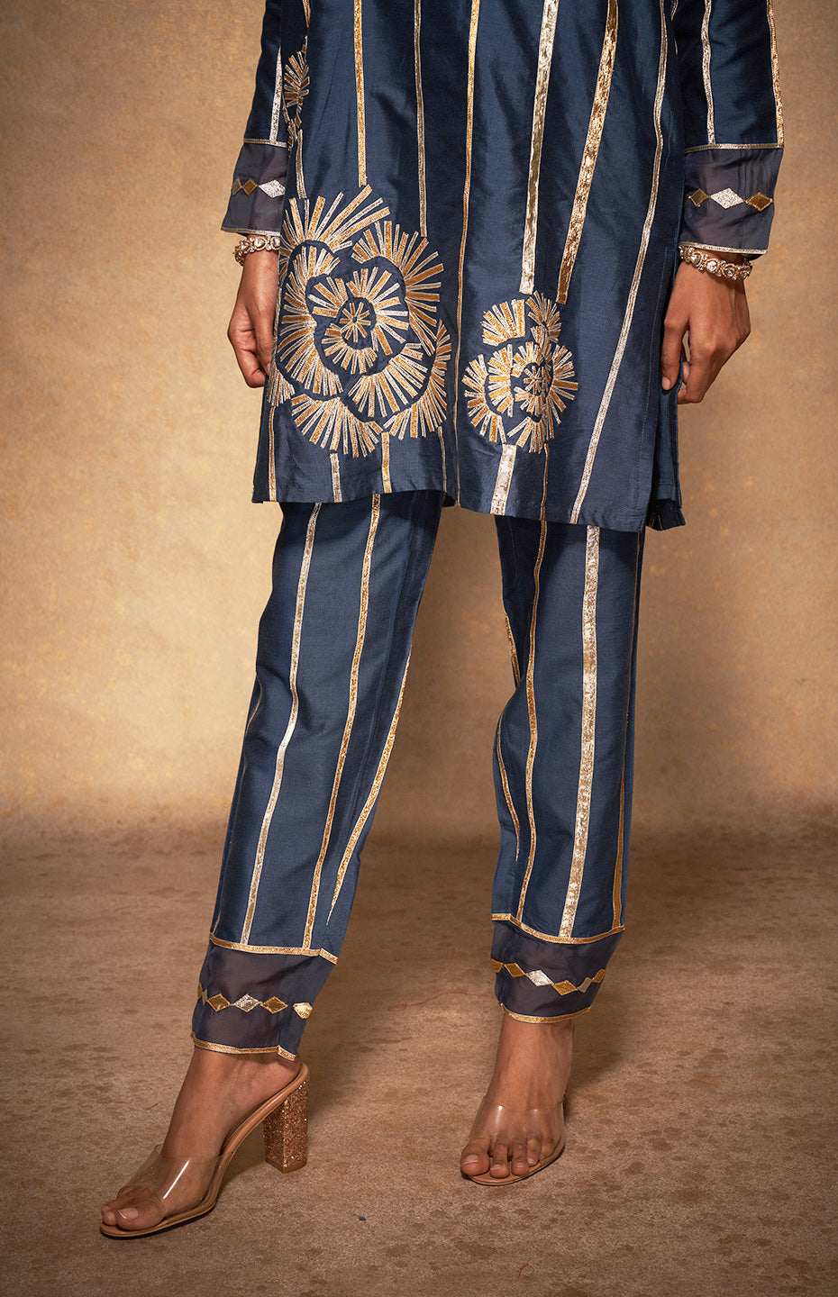 Blue Rose Gota Pencil Pants