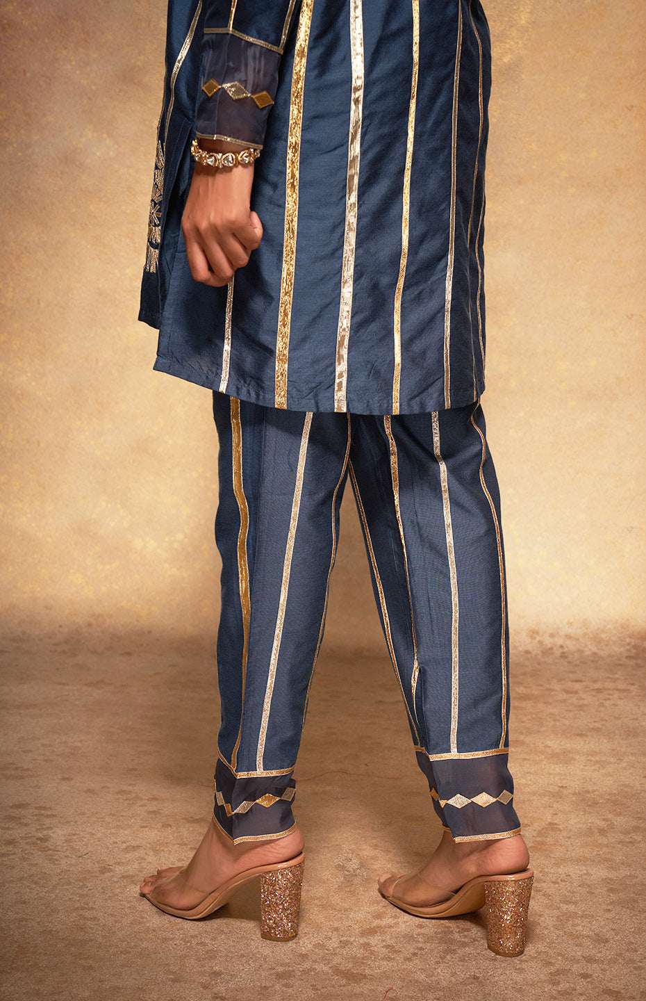 Blue Rose Gota Pencil Pants