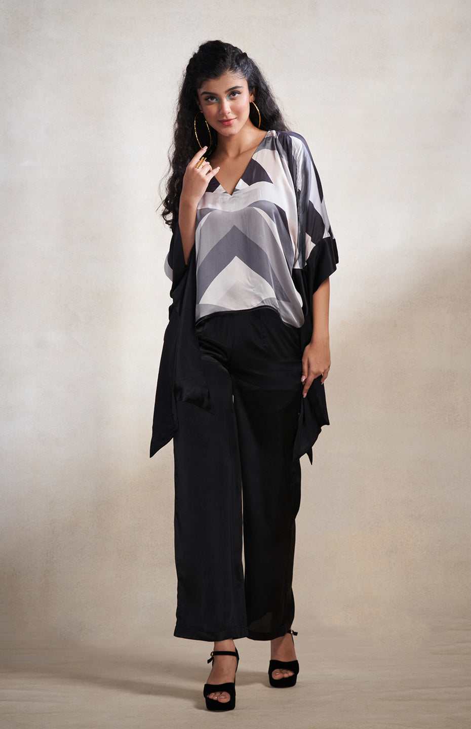 Monochrome Abstract Top