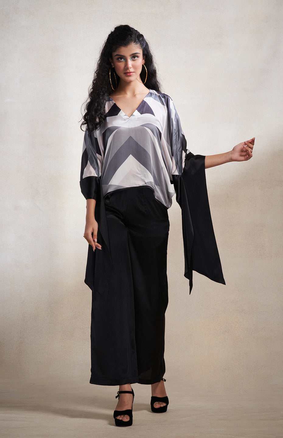 Monochrome Abstract Top