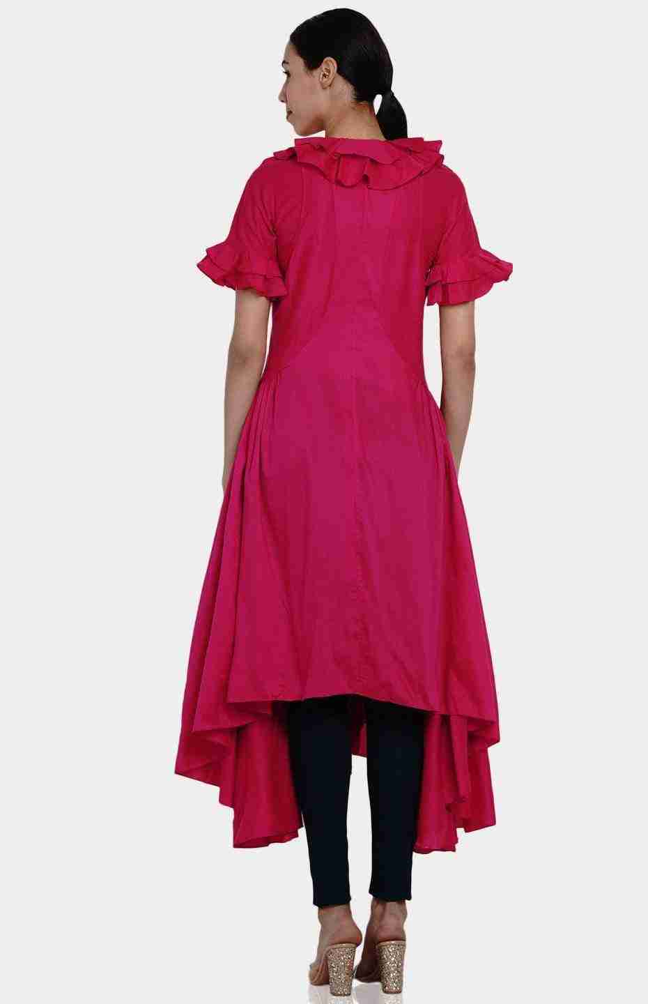 Pink Ruffle Blouse