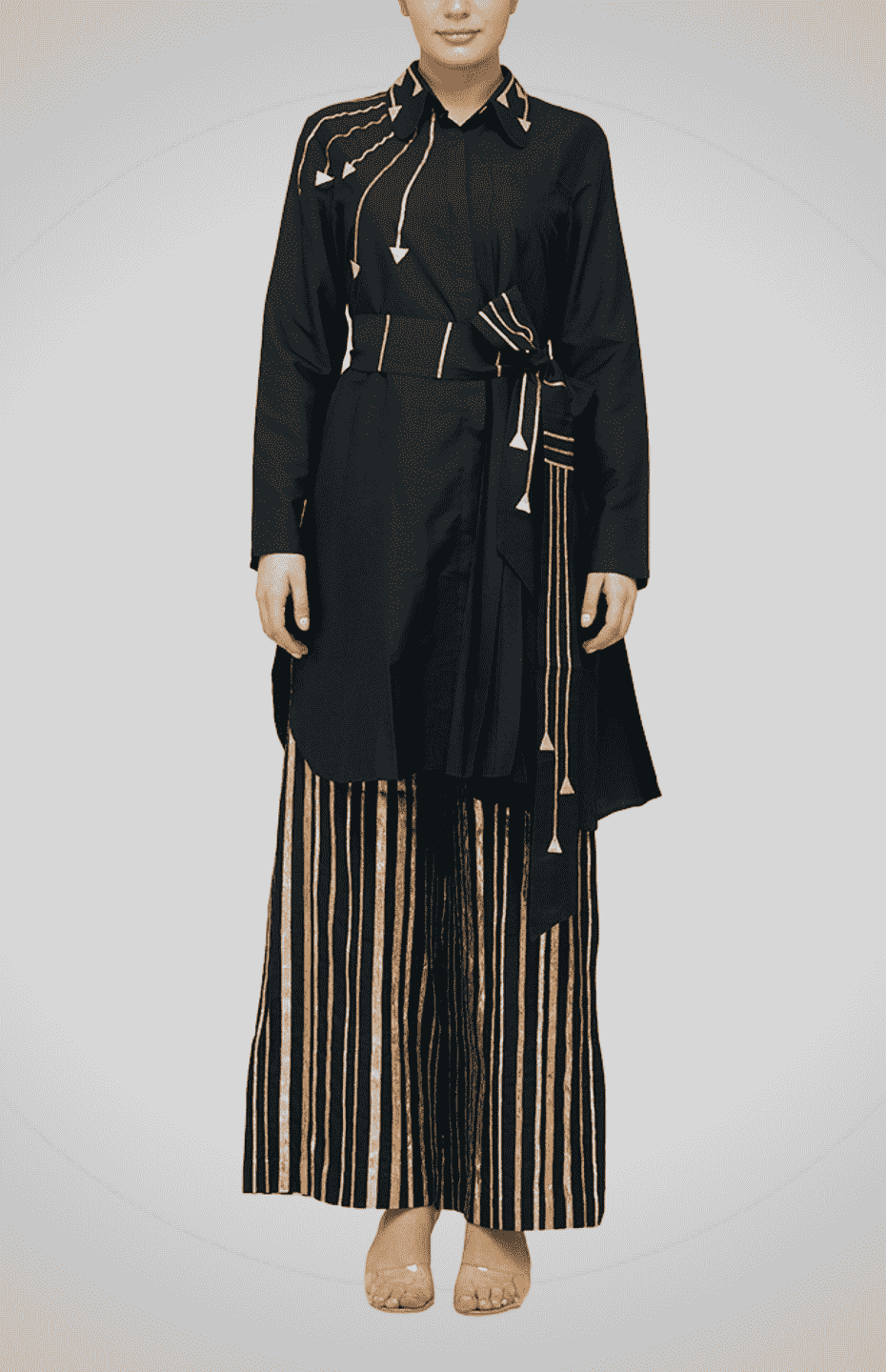Black Peter Pan Collar Tunic