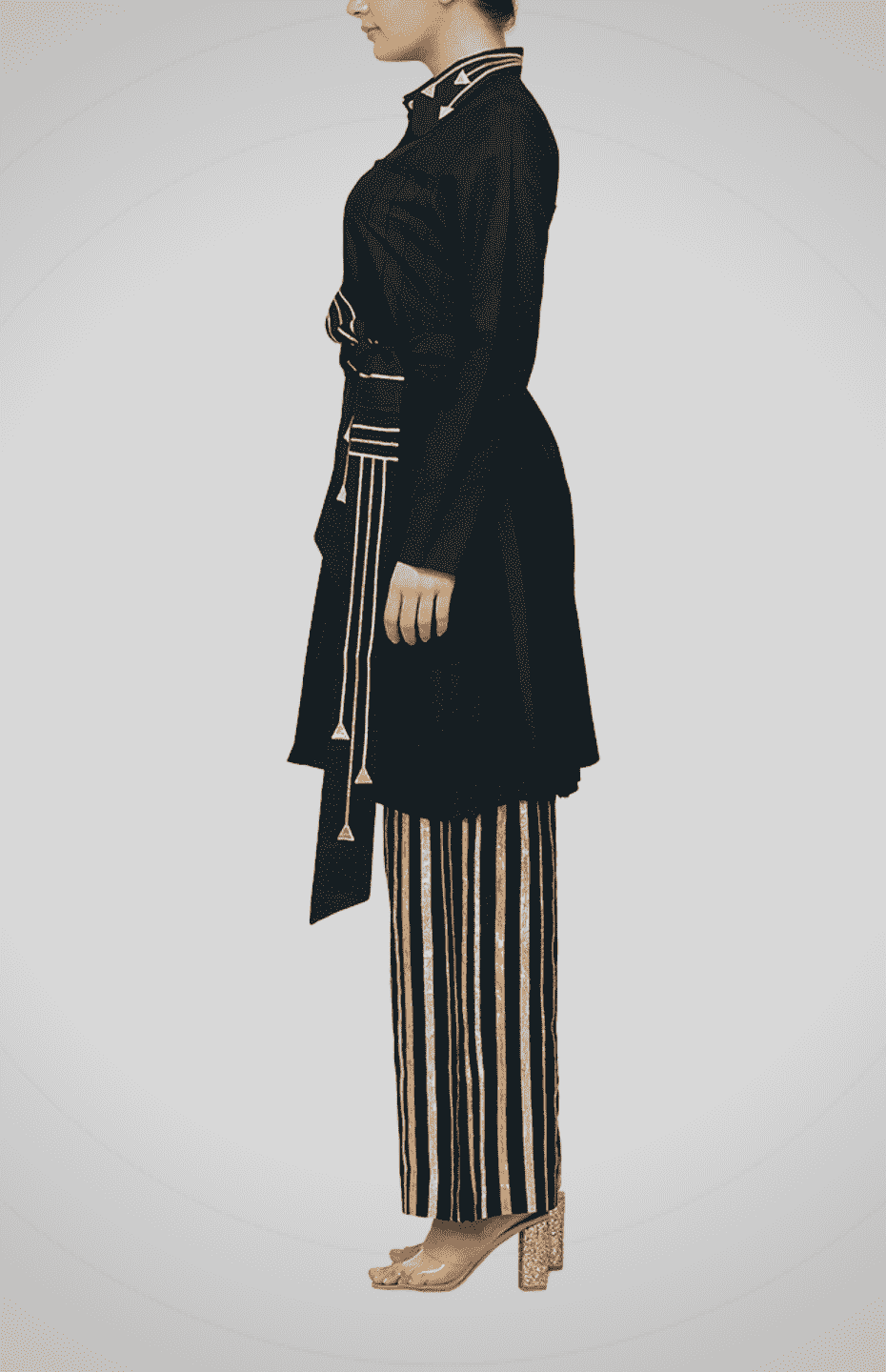Black Peter Pan Collar Tunic