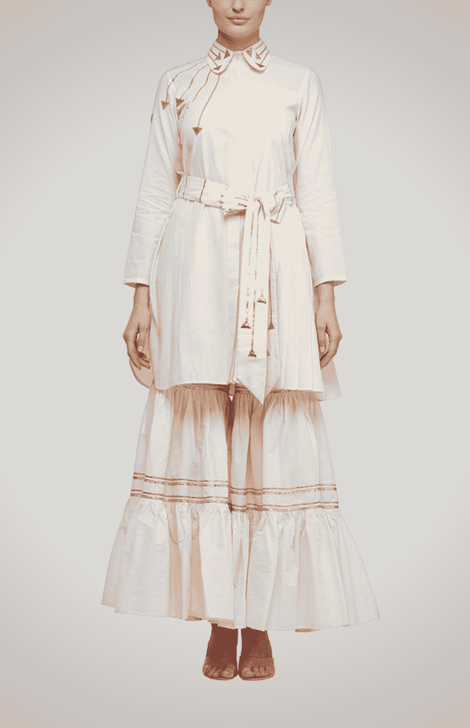 Off- White Peter Pan Collar Tunic