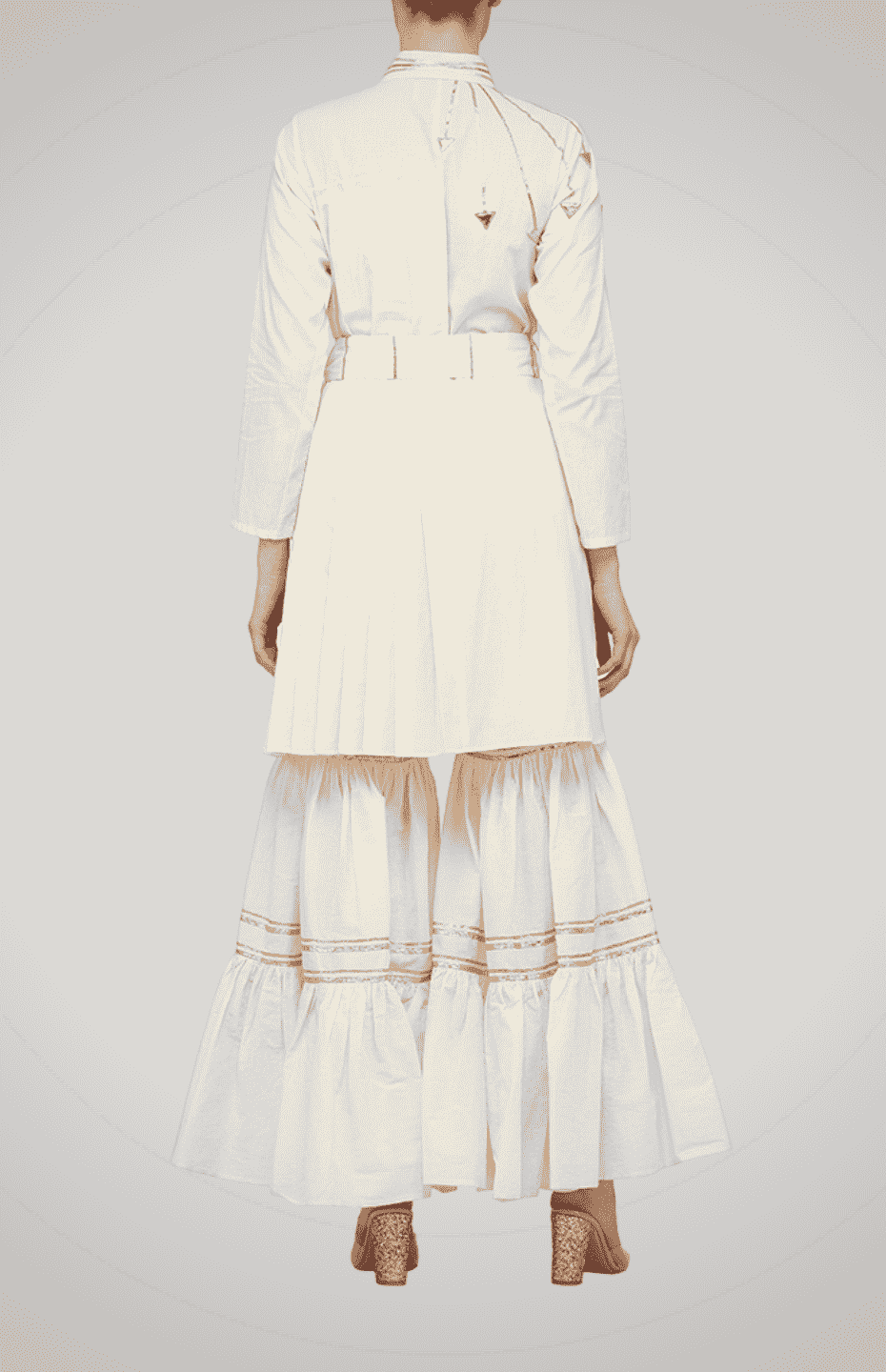 Off- White Peter Pan Collar Tunic