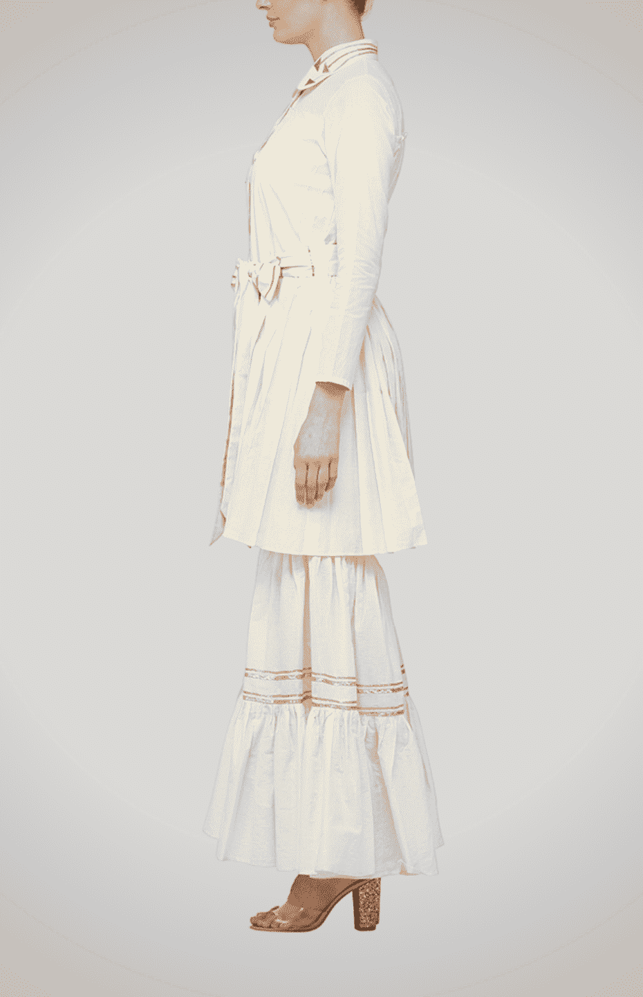 Off- White Peter Pan Collar Tunic