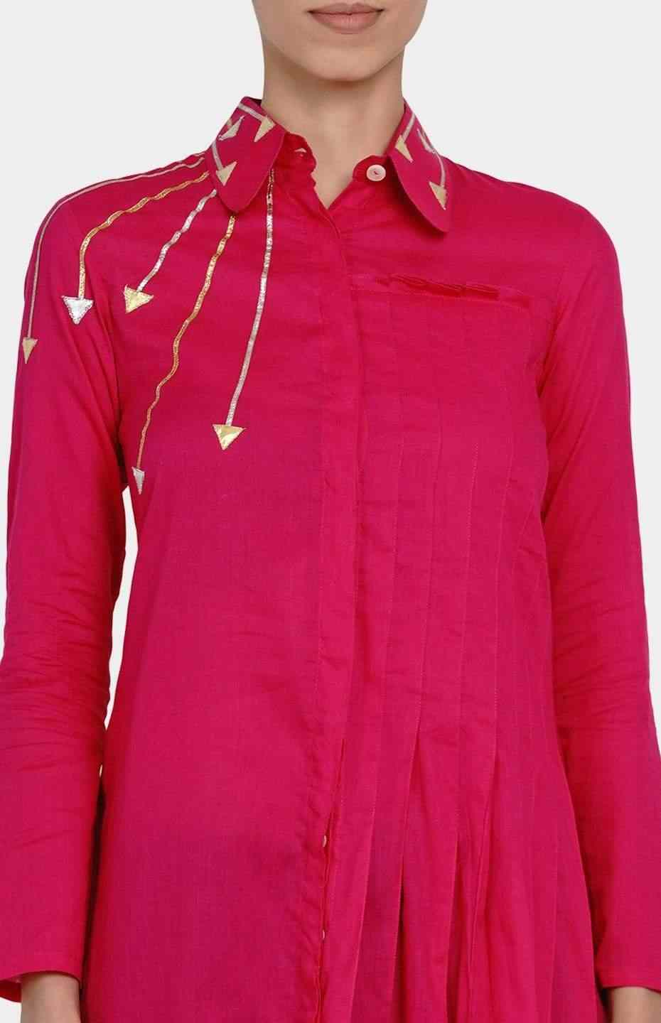 Pink Peter Pan Collar Tunic