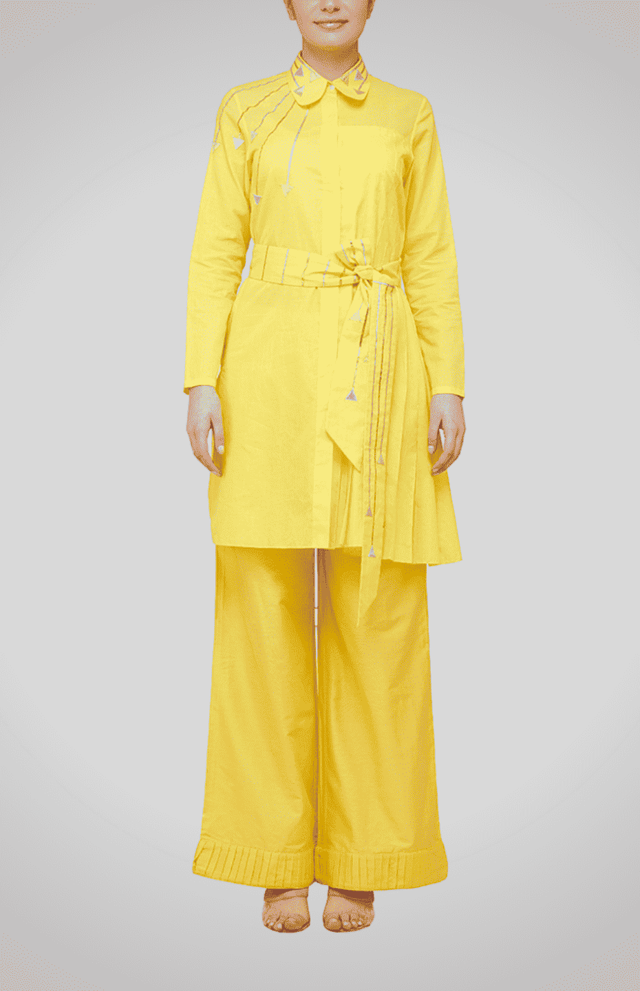 Yellow Peter Pan Collar Tunic