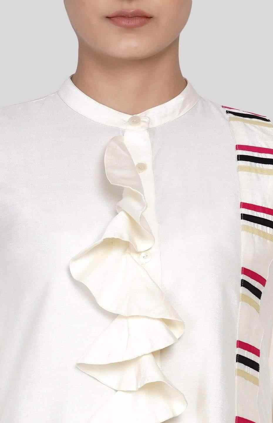 Off-White Ruffle Shirt