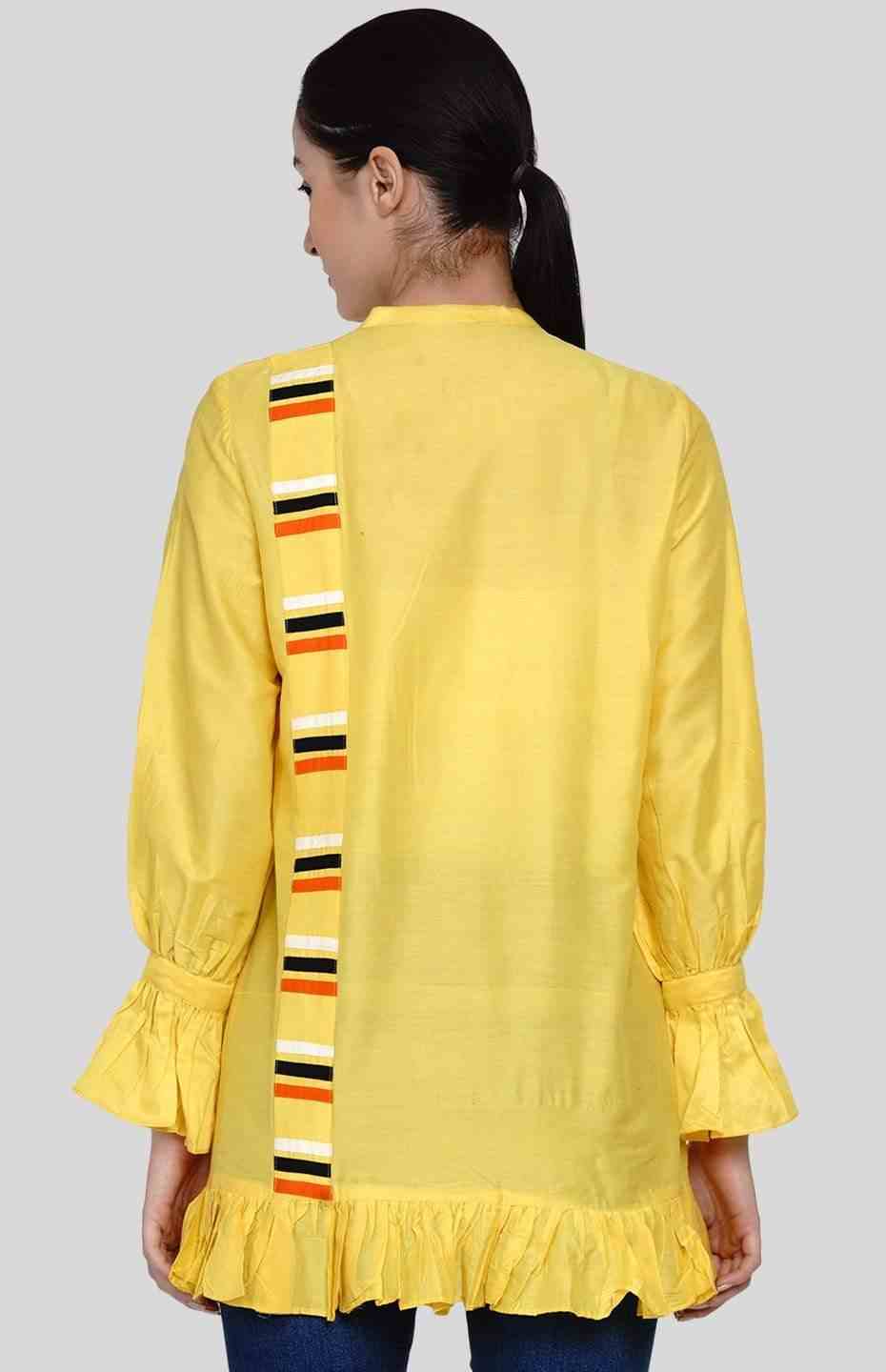 Yellow Ruffle Shirt