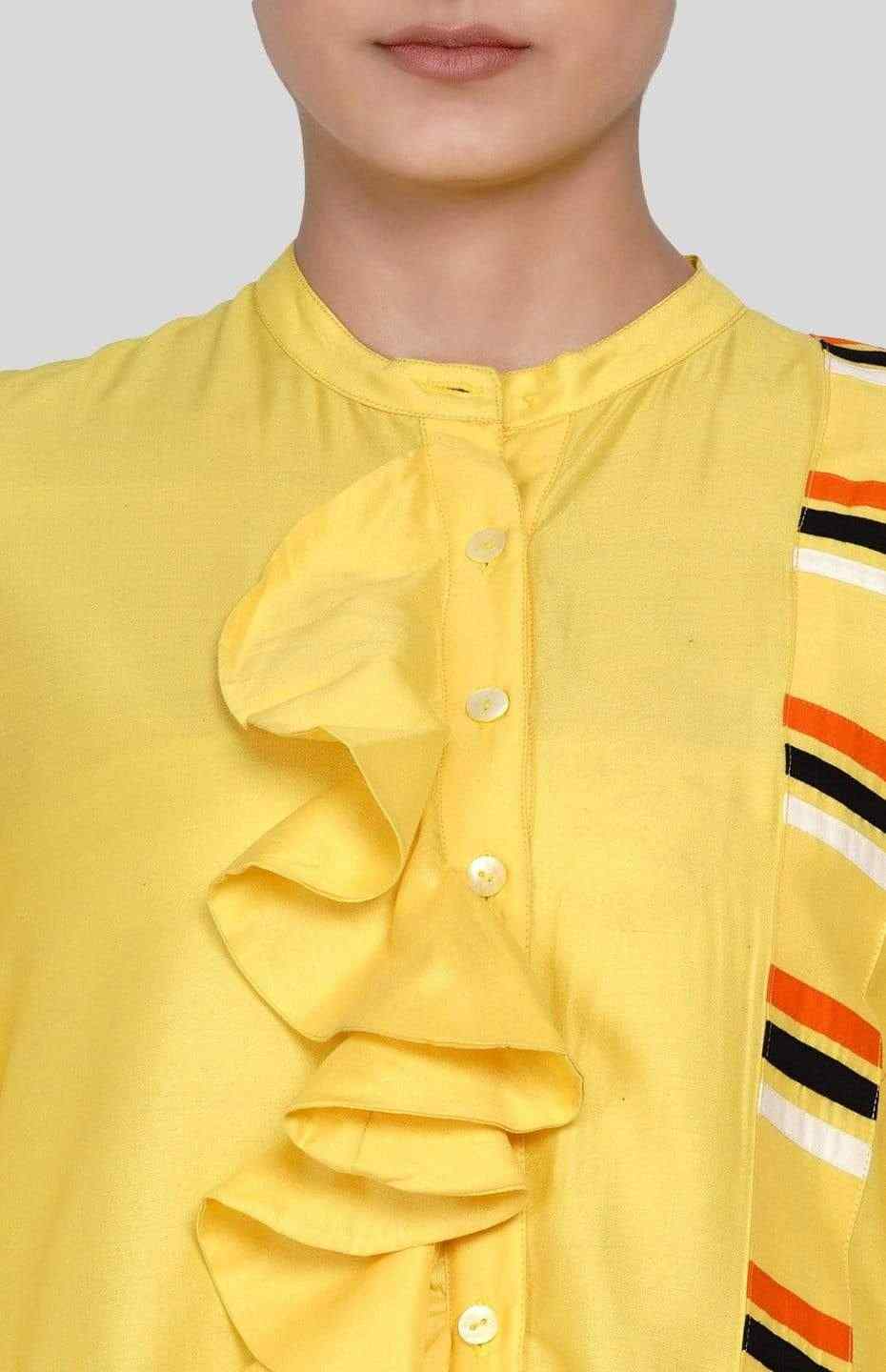 Yellow Ruffle Shirt