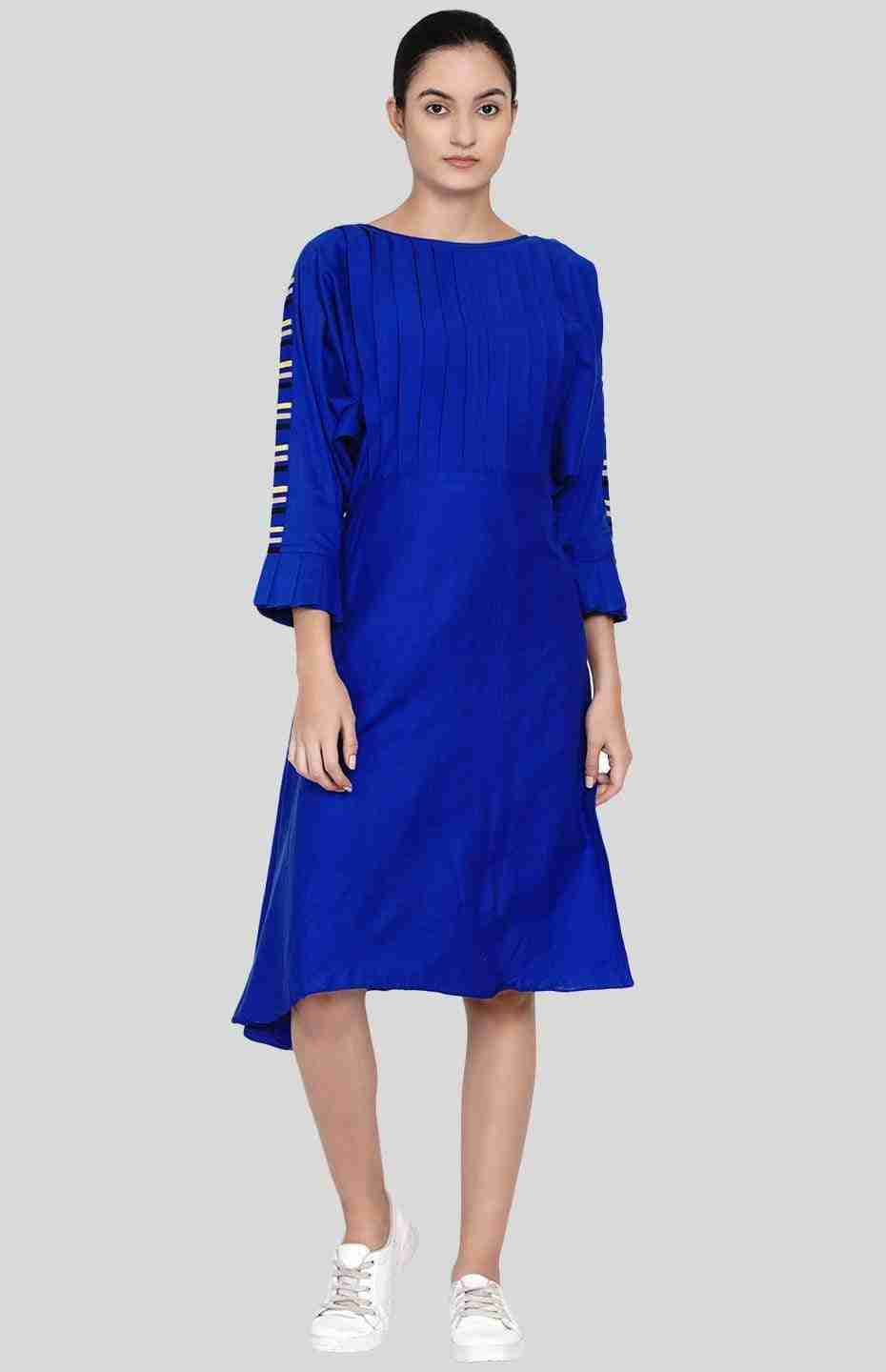 Blue Pleated Tunic