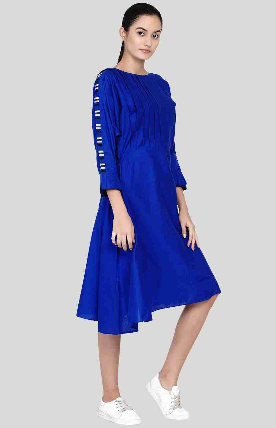 Blue Pleated Tunic