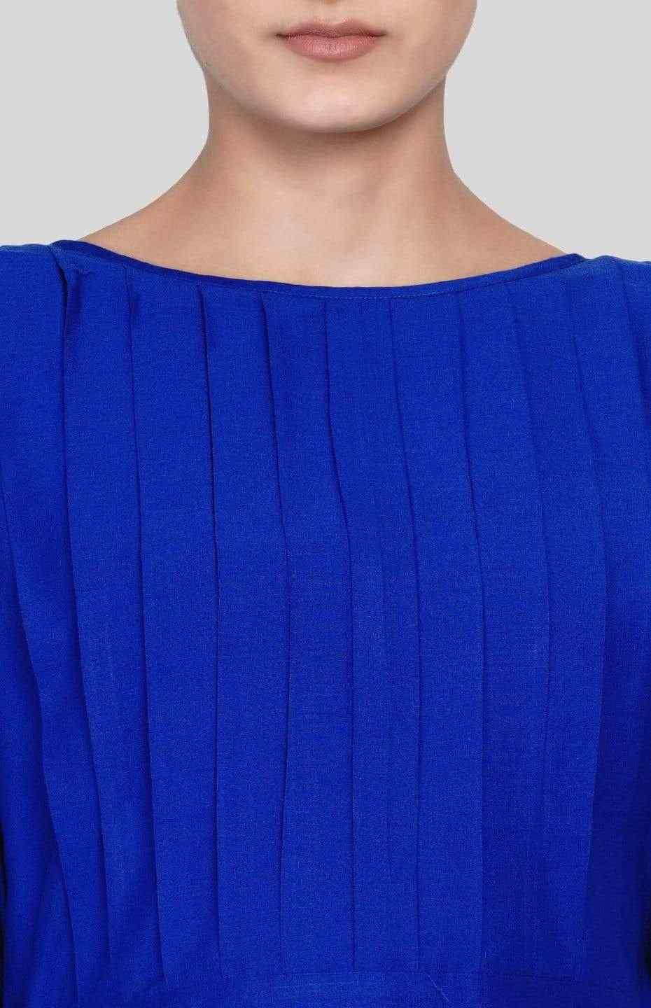 Blue Pleated Tunic