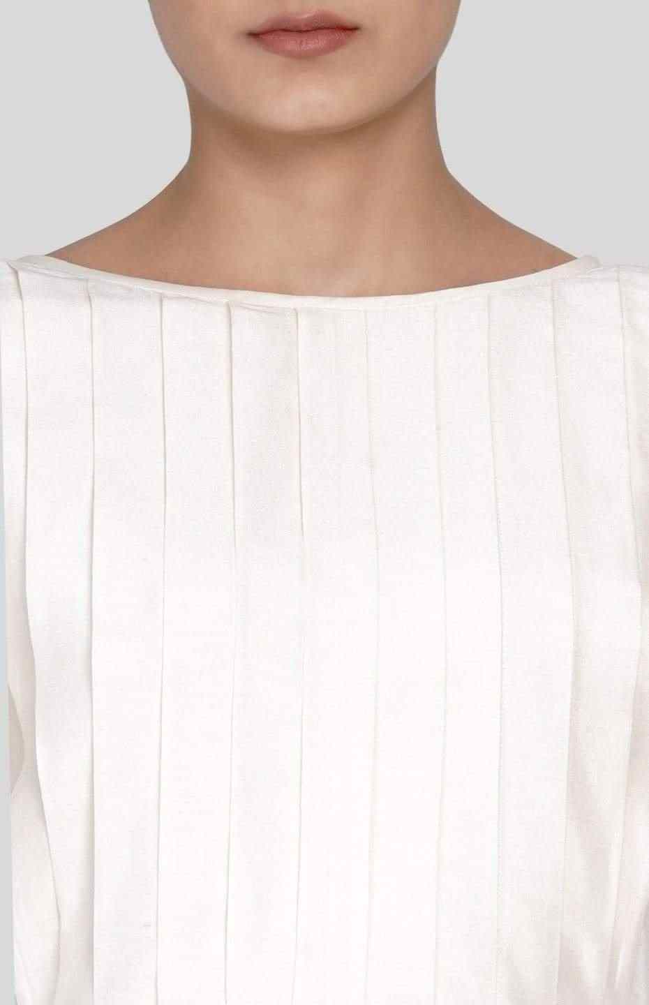 Off-White Pleated Tunic