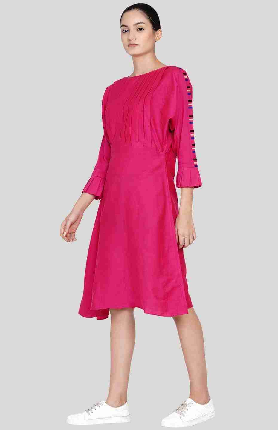 Pink Pleated Tunic