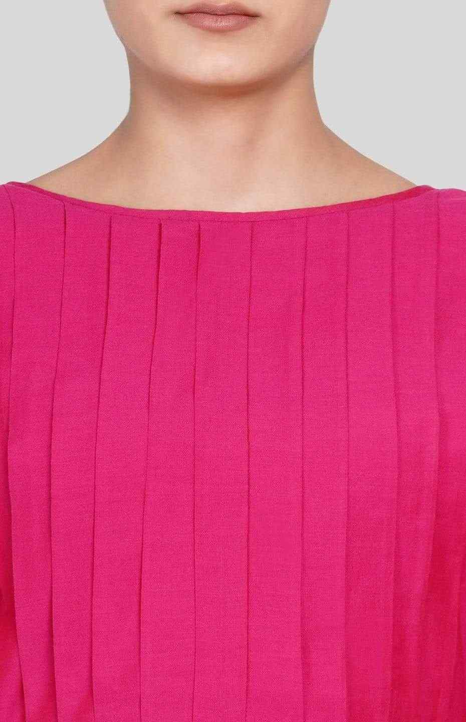 Pink Pleated Tunic