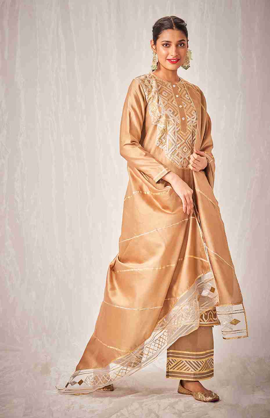 Antique Gold A Line Kurta