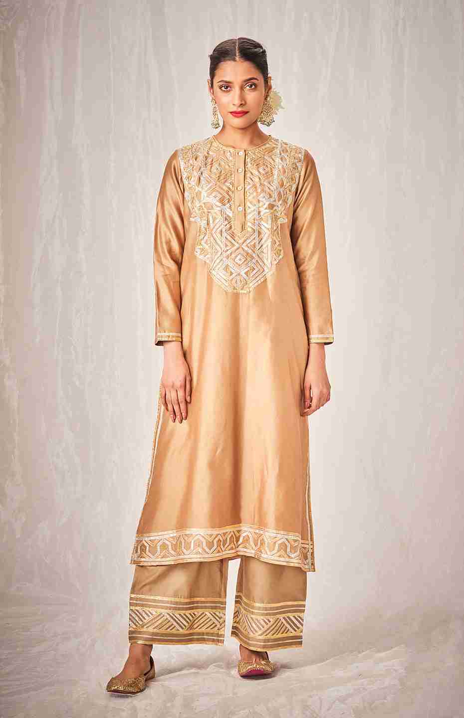 Antique Gold A Line Kurta