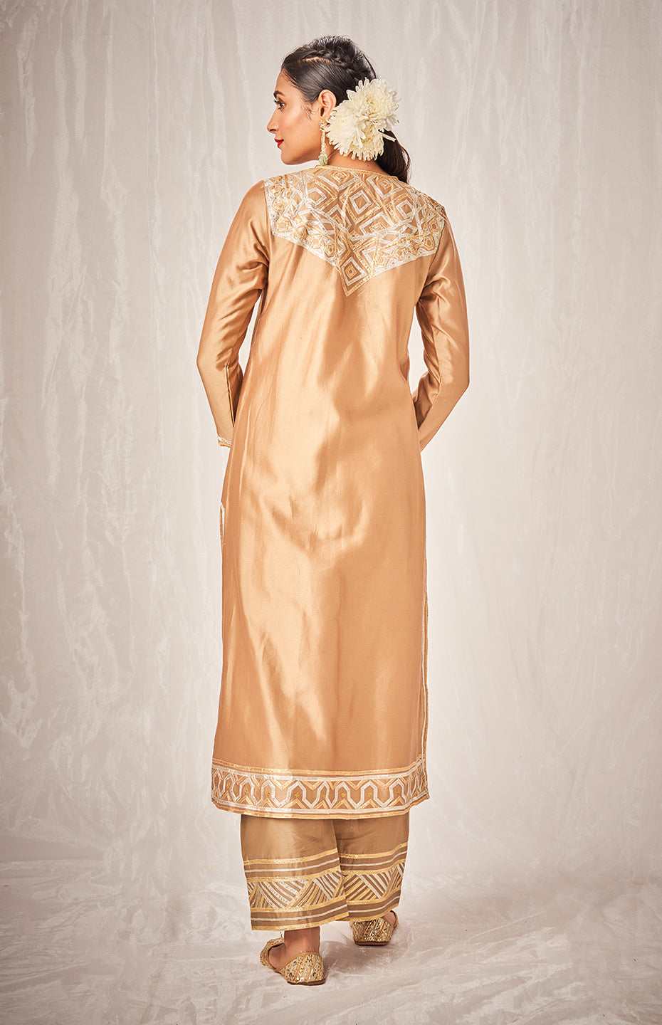 Antique Gold A Line Kurta